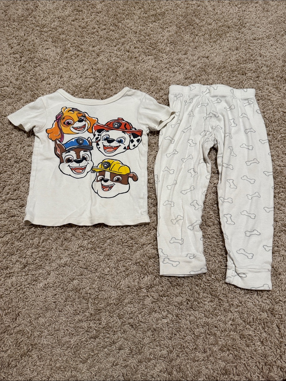 Old Navy White Paw Patrol Character Pajama Set